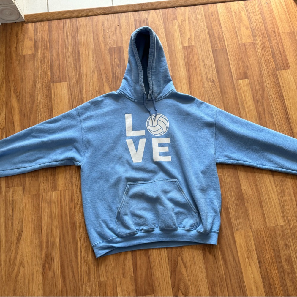 Blue volleyball sweatshirt love volleyball